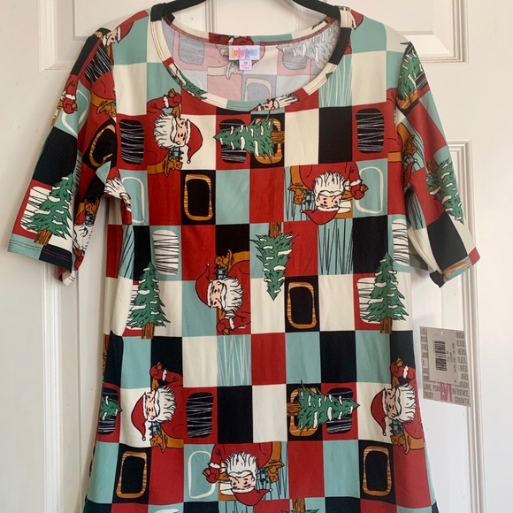 Vintage/Retro Christmas Santa  — SUPER SOFT LulaRoe GIGI -- NEW w/tags! Size: M - Picture 3 of 7